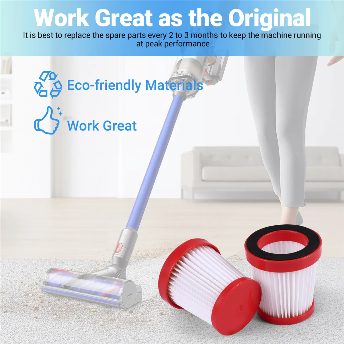 5 шт. фильтр для Xiaomi Deerma VC01 аксессуары ручного пылесоса сменный портативный