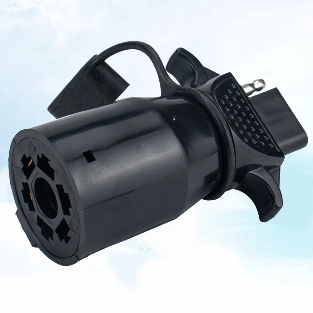 

Вилка прицепа, 7 каналов, высокое качество, 12 В, 7 контактов на 4 контакта, прочный черный разъем для автомобиля на колесах