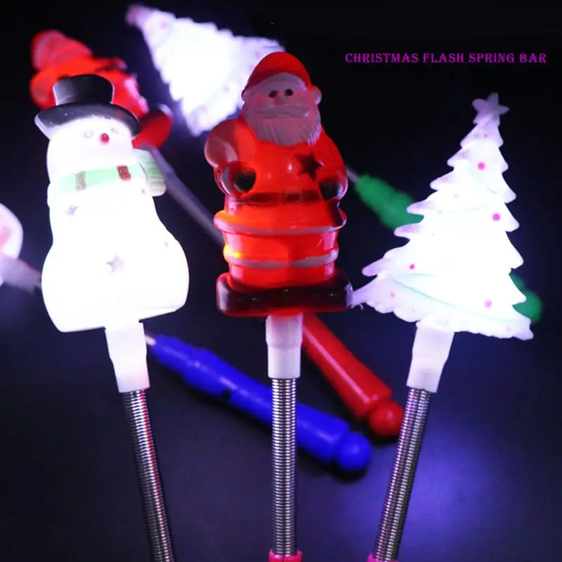 

New Color Flash Electric Cosplay Light Hband Concert Wand Stick Toys Santa Claus snowman tree flash stick for Party Xmas