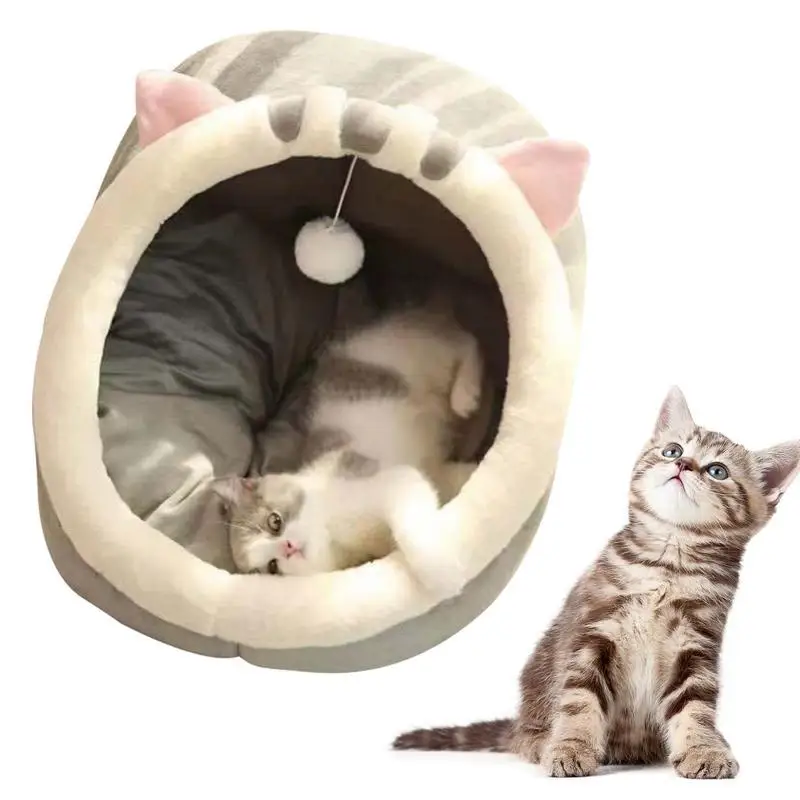 

Cat House Decorative Very Soft Small Dog Mat Bag Semi Enclosed Washable Cave Cats Beds Warm Basket Cushion Cats Puppy House