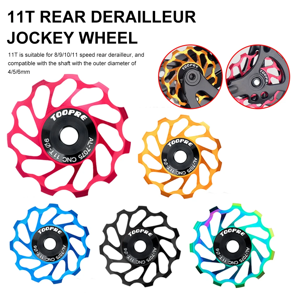 

11T For 8/9/10/11 Speed Bike Rear Derailleur Jockey Roller Bicycle Ceramic Bearing Jockey Wheel Mountain Road Bike Guide Roller