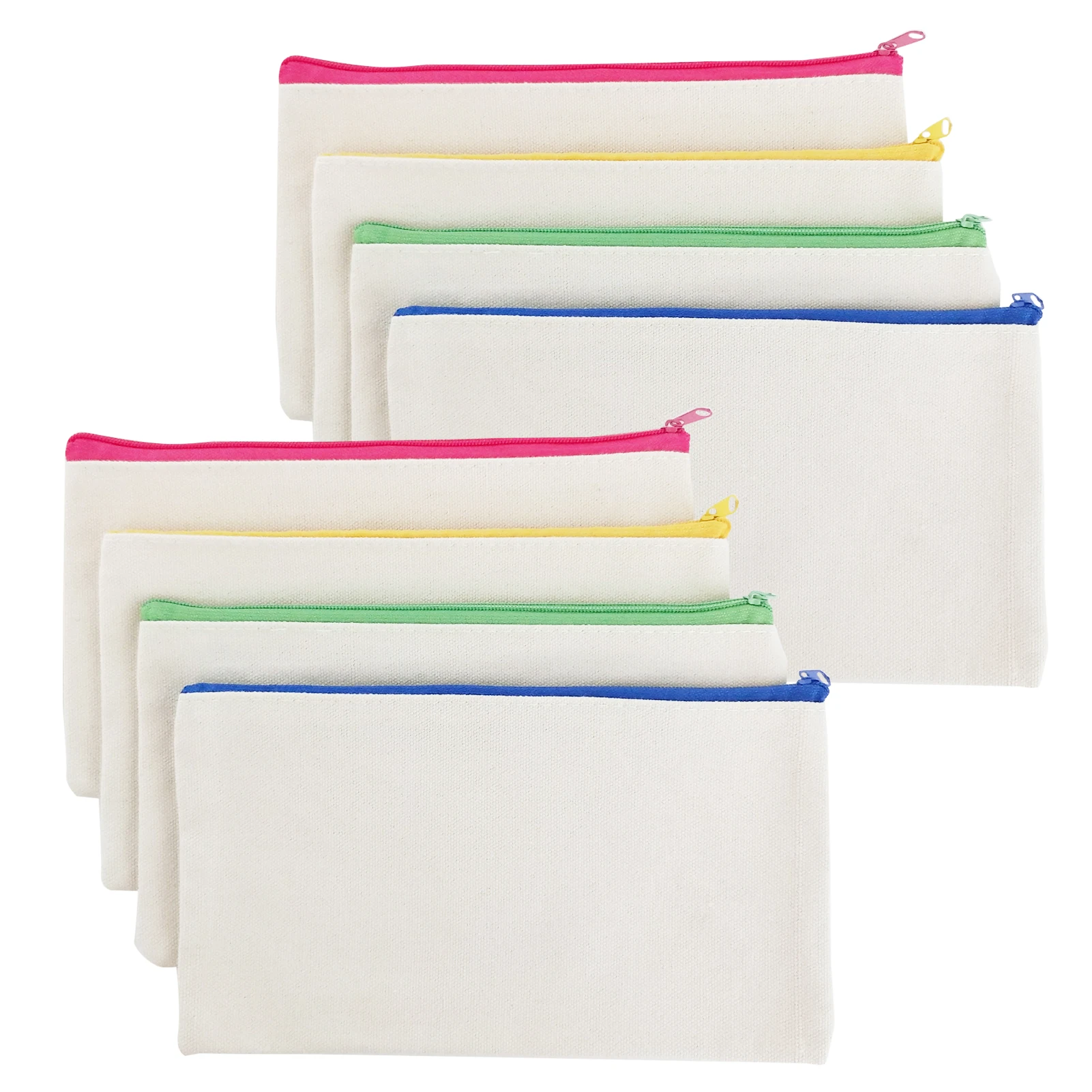 

8 шт. холст для рисования для путешествий портативный многофункциональный DIY чистый Офис Школа Дети Взрослые косметичка карандаш с молнией