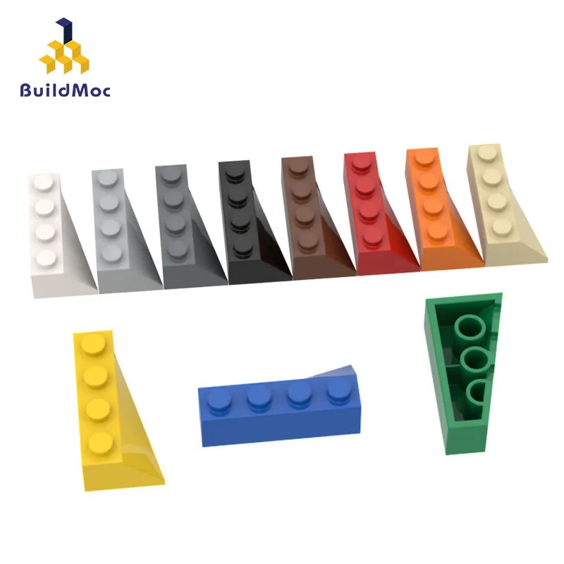 

10PCS High-Tech Assemble Particle 43720 2x4 Inclined Wedge Right Brick Building Block Replaceable High-Tech Part For Children