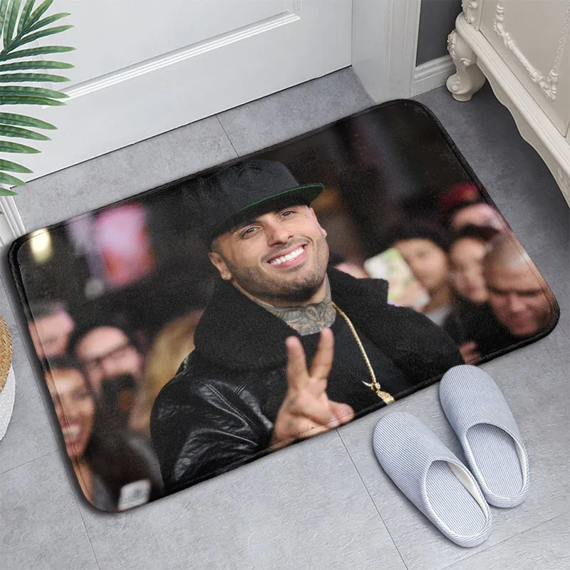 

Напольный коврик Nicky Jam, коврик для ванной, кухни, пляжа, фланелевый губчатый тканевый 3D набивной декоративный коврик для спальни