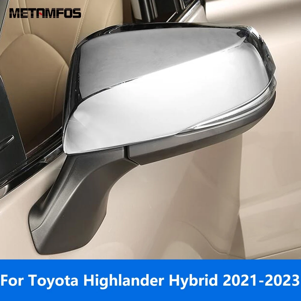 

Rear View Mirror Cover Trim For Toyota Highlander 2021 2022 2023 Hybrid Carbon Fiber Side Door Mirrors Protector Car Accessories
