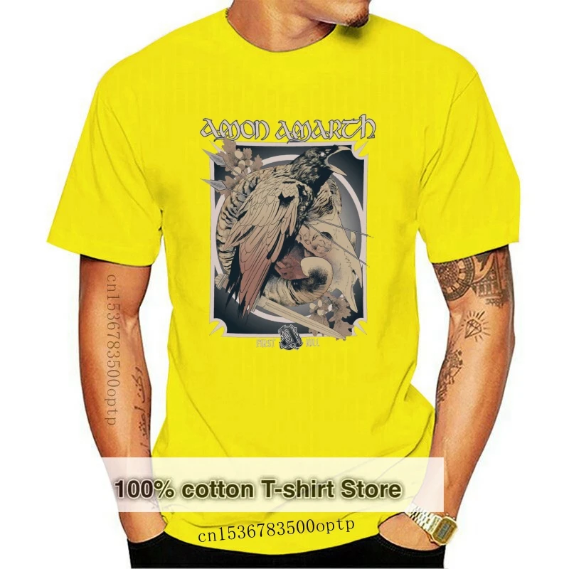 

Amon Amarth Men Black T-Shirt Death Metal Band Tee Shirt Vikings First Kill Tee New Fashion Cool Casual T Shirt