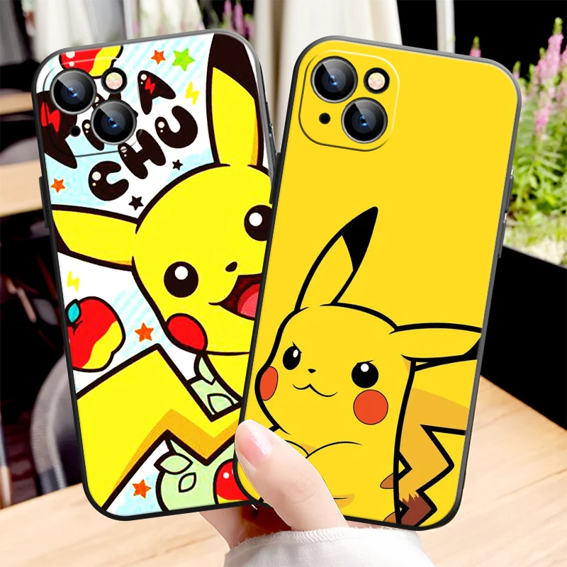 

Japan Anime Pokemon Pikachu Phone Case For Apple iPhone 13 12 11 Pro 12 13 Mini X XR XS Max SE 6 6s 7 8 Plus Back