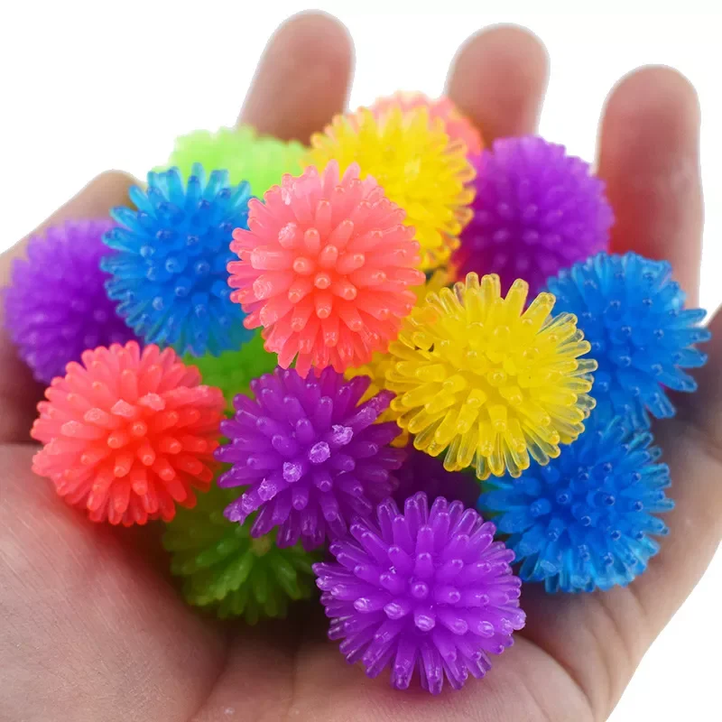 

20/10/5pcs Cute Funny Cat Toys Stretch Plush Ball Toy Ball Creative Colorful Interactive Cat Soft Spiky Chew Toy Dropshipping