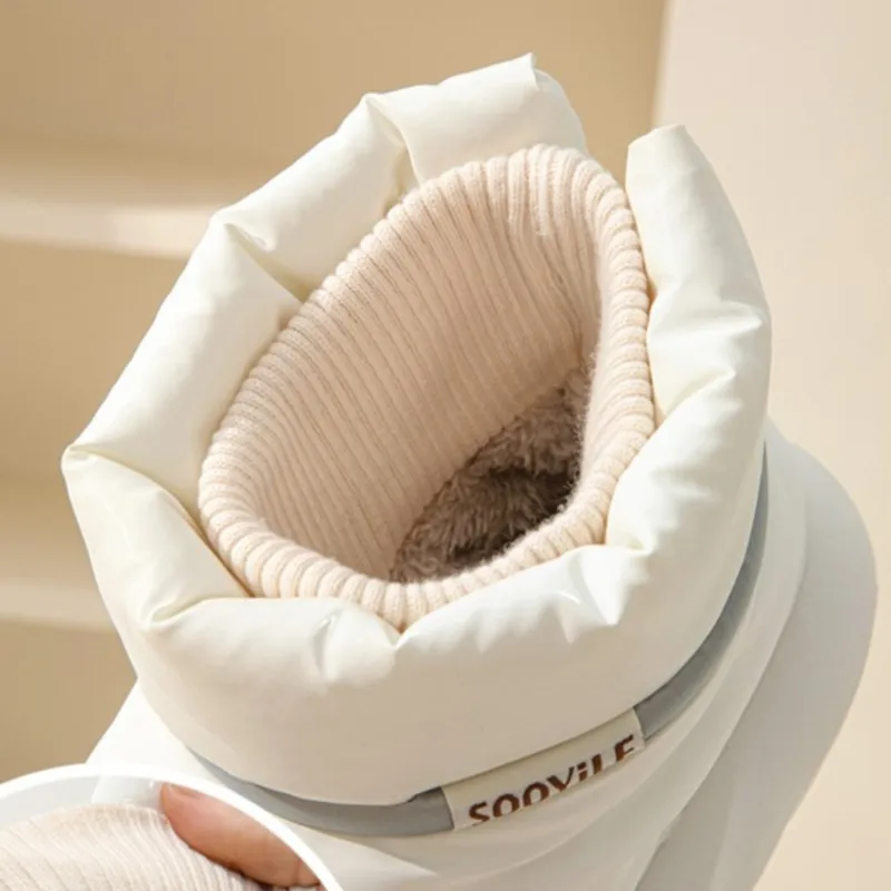 Женские Водонепроницаемые ботильоны на платформе уличные Теплые с плюшевой