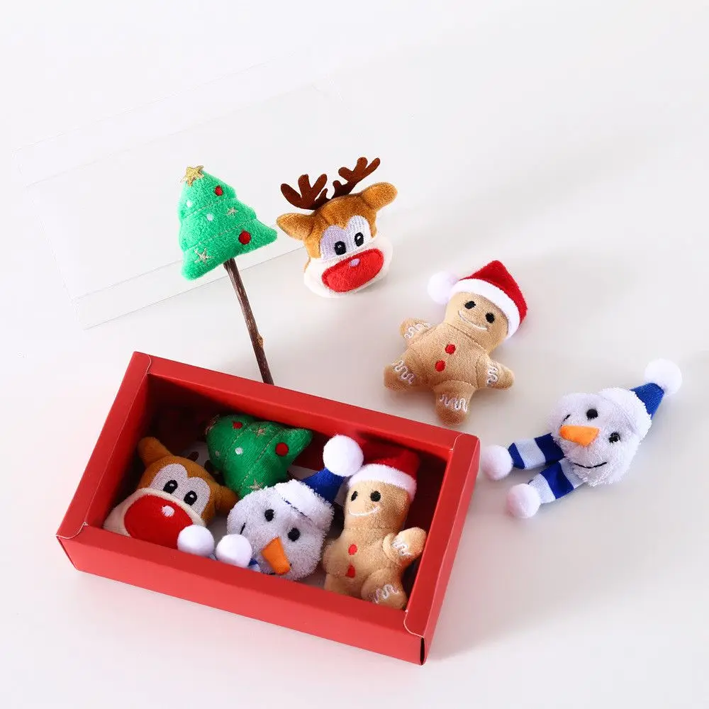 

Relieve Boredom Cat Stick Lollipop Christmas Interactive Cat Grass Bell Catnip 4pcs/Set Cat Toy