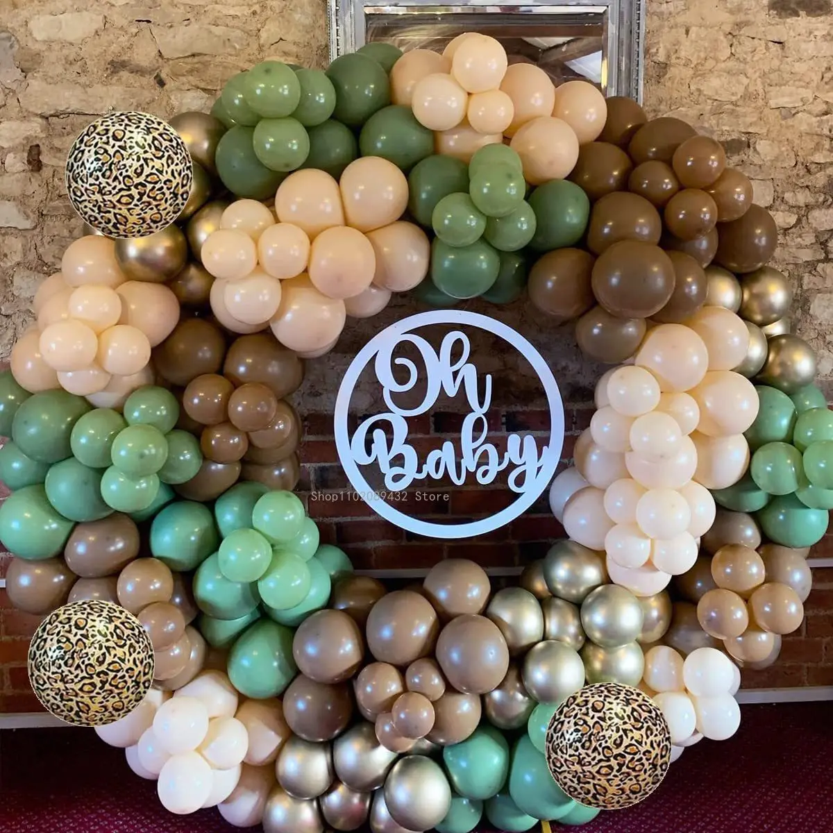 

119pcs Balloon Set Leopard Print Foil Balloons Jungle Wedding Garland Balloon Latex Helium Globos Birthday Party Decorations