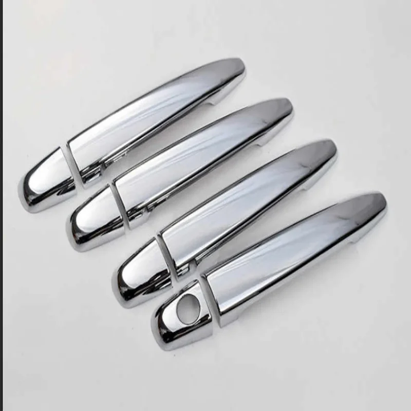 

For Toyota Land Cruiser Prado 2010 1set ABS Silver Chrome Outer Door Handles Cover Frame Trim Sticker Pull Doorknob Accessories