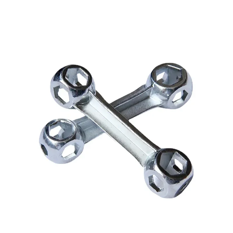 

1pc Wrench with 10 Hexagon Holes Zinc Alloy Durable Bicycle Repair Tool 6-15MM Bone Wrench Multi-purpose Wrench Hex Bone Wrench