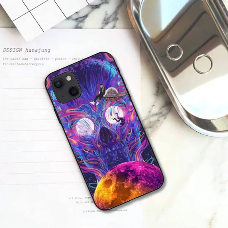 Чехол для телефона Rapper Kid Cudi Man On The Moon мягкий черный чехол IPhone 13 12 11 XS X 8 7 6 Plus Mini Pro Max