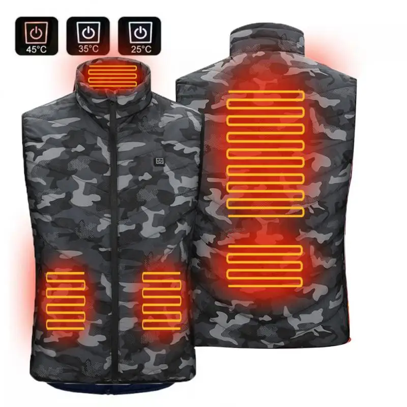 

9 Areas Self Heated Vest Body Warmer USB Powered Warm Vests Women's Men's Heating Heated Vest Man Thermal Winter Clothing