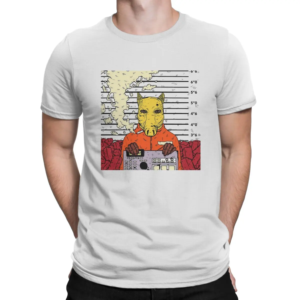 

Quasimoto Man TShirt Face Mugshot Distinctive T Shirt Original Streetwear New Trend