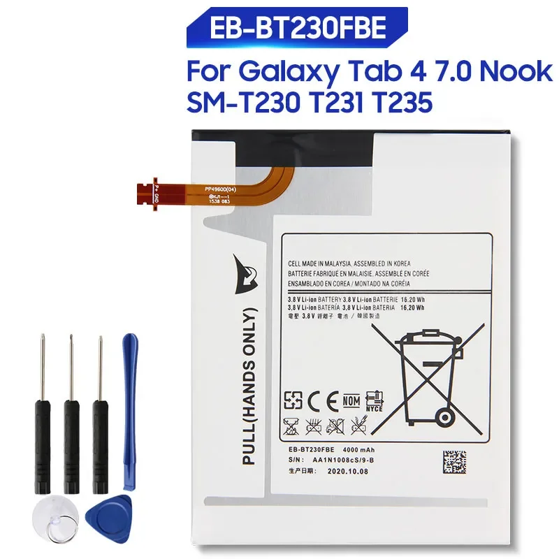 

2023New Replacement Tablet Battery For Samsung Galaxy Tab 4 7.0 Nook SM-T230 T231 T235 EB-BT239ABE EB-BT230FBE EB-BT230FBU