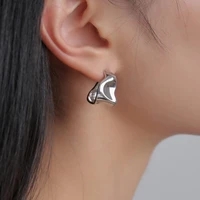 s925 needle modern jewelry irregular metal earrings 2022 new trend hot selling simply drop earrings for celebration gifts