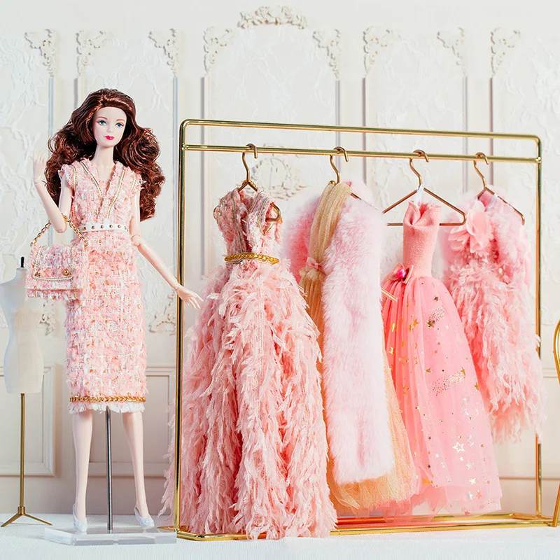 Фото 1/6 Роскошный дизайн Feather Dress Series Little Fragrance Dress Set 30 см Супермодель Кукла Повседневный нарядный комплект для FR PP BABI Xinyi №2