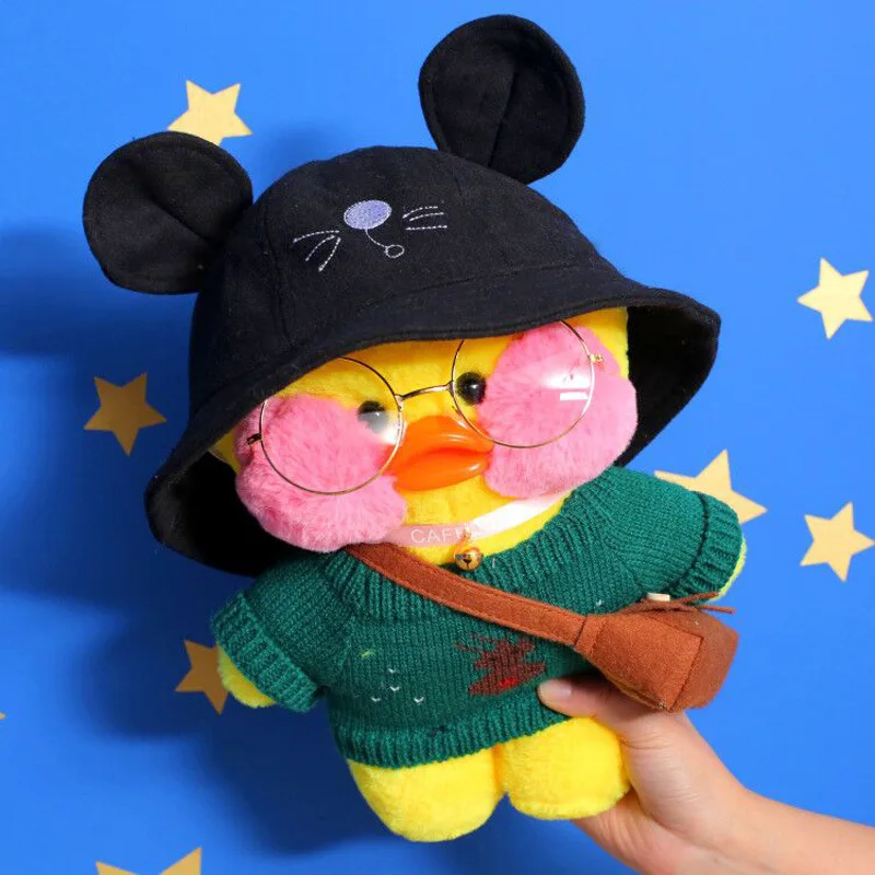 

Animal Duck Doll Plush Toy Cafe Duck Birthday 30cm LaLafanfan Stuffed Soft Hyaluronic Duck Cute Xmas Gift for Kids Girl Children