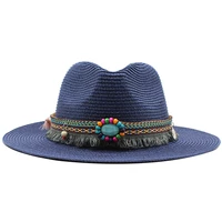 panama hats women jazz fedoras cooling sun hats summer breathable mens elegant ladies party straw hat femme casquette wholesale