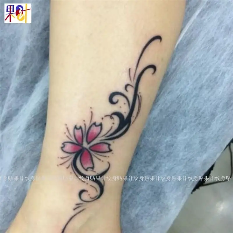 

Ankle Sexy Flower Totem Tattoo Stickers Cute Fake Tattoos Waterproof Tatto Tatoo Art Festival Accessories Hotwife Body Wholesale