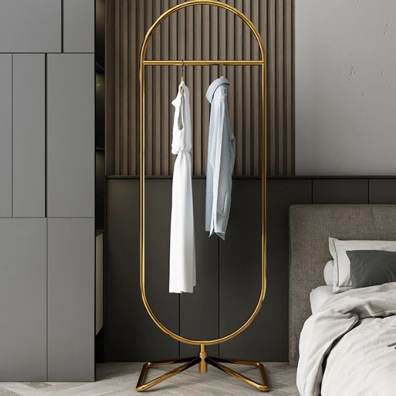 

Aesthetic Boutique Clothes Rack Metal Balcony Display Designer Clothes Rack Arch Organizer Rack Para Ropa Hall Furniture