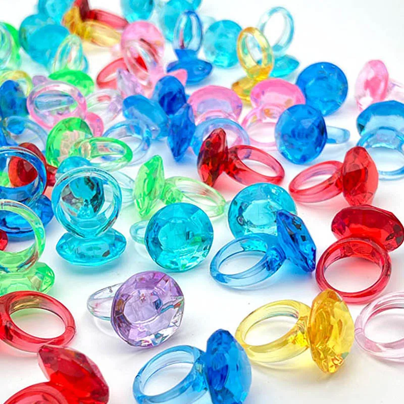 

10 шт., Детские кольца с кристаллами, для девочек