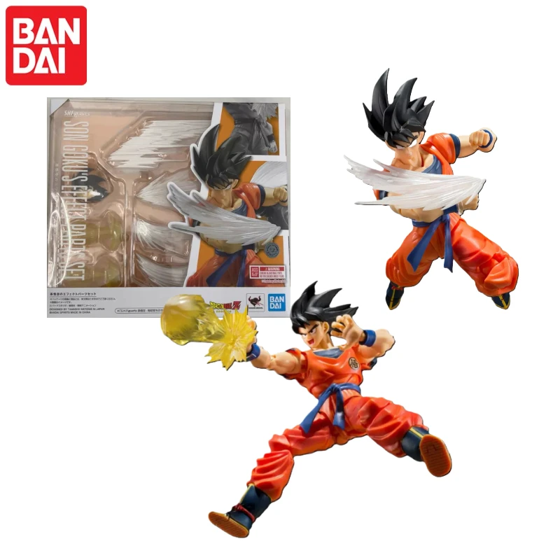 Фото В наличии! Набор специальных эффектов Bandai SHF Dragon Ball Z Super Saiyan Son Goku: сменная голова, телепортация, Камехамеха, Ветряной клинок №1