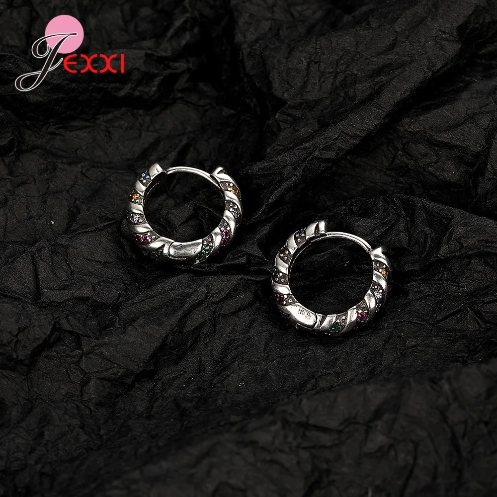 Женские серьги из серебра 925 пробы с инкрустацией