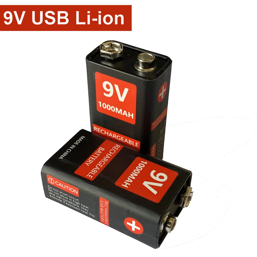 

9V 1000mAh 6F22 Rechargeable Battery Micor USB Port Batteria for Lithium batteries for RC Helicopter Model Microphone Toy