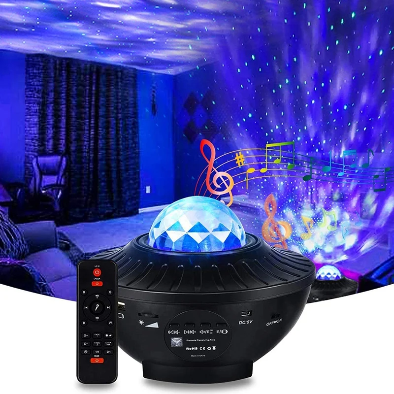 Promotion! Star Projector - Galaxy Ceiling Light Baby Night Lamp With Bluetooth Children's Remote Control |