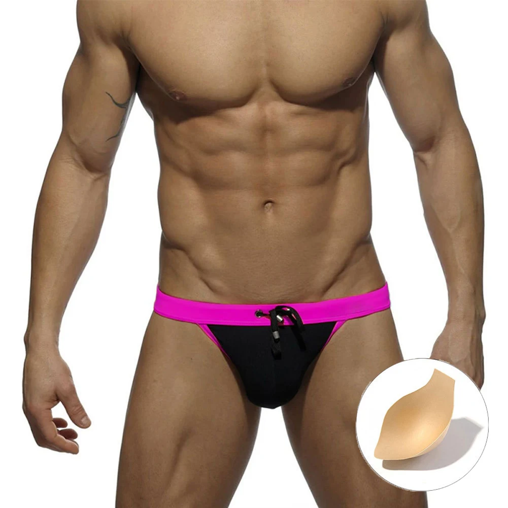 

Новые мужские пляжные Сексуальные бикини с низкой посадкой, стринги, стринги, чашка, Сексуальные Купальники пуш-ап, увеличивающие рост, трусики