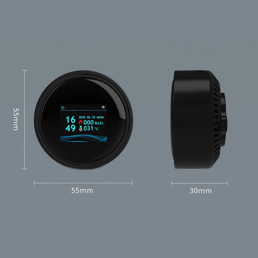 Детектор утечки газа Wi-Fi детектор для дома кухни ванной складов с цветным