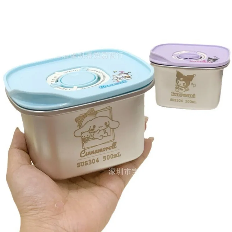 Sanrio Kuromi Bento Box Студенческие изолированные пакеты для обеда Пикник Кемпинг