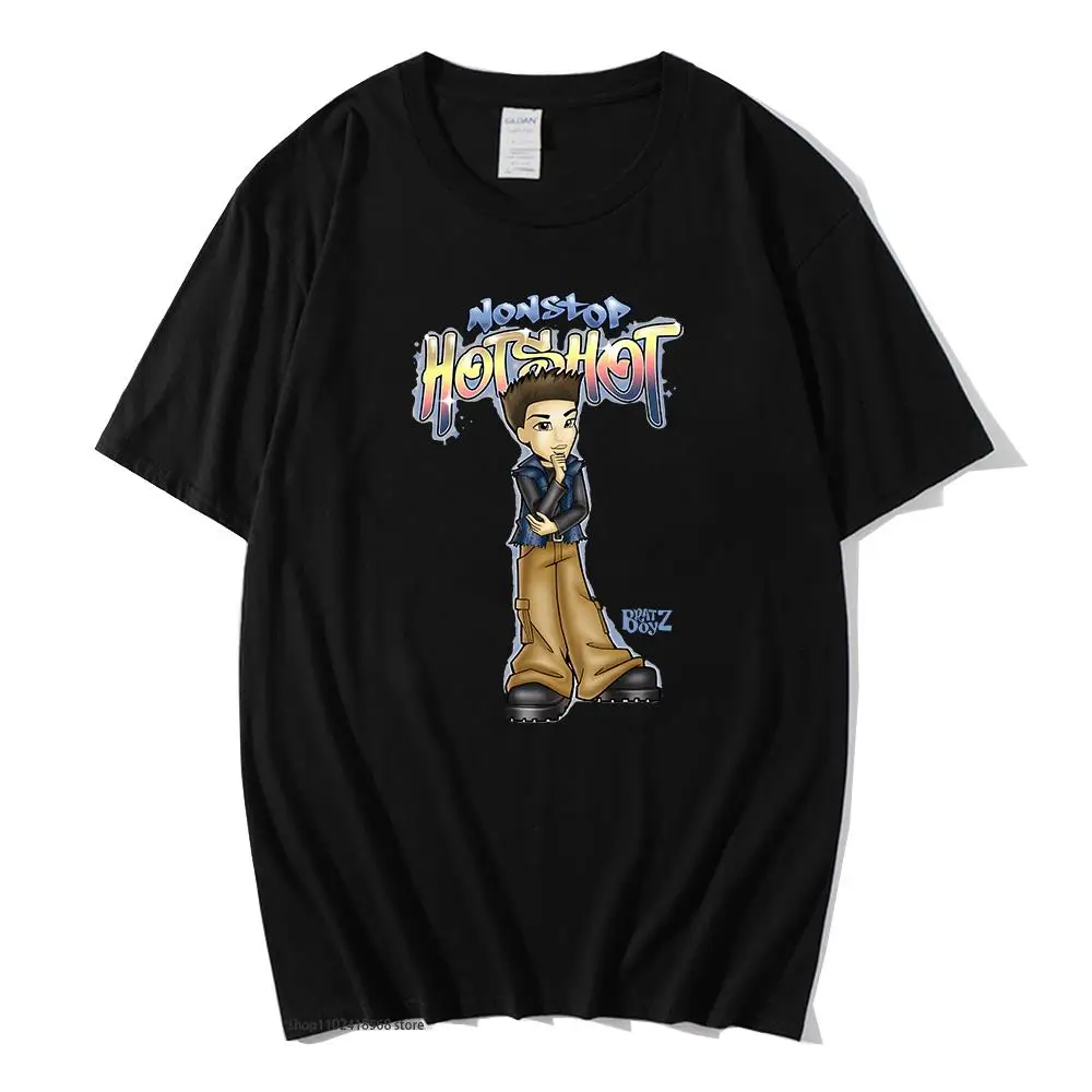 

100%cotton Bratz Tshirt Boys Non Stop Graphic Tee Aesthetic Men Clothing Harajuku Women's Short Sleeve Top Oversized Y2k Clothes