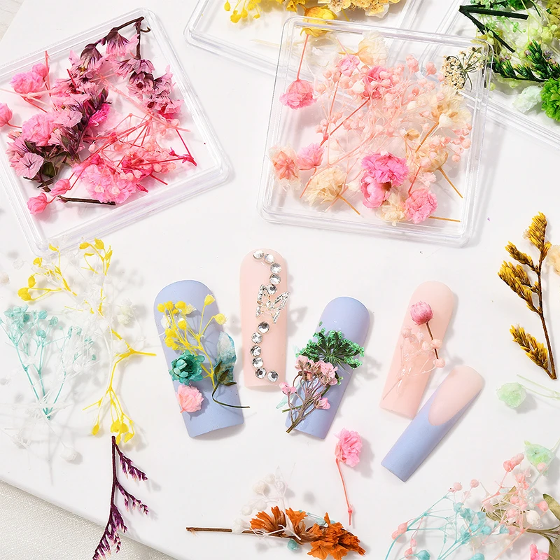 Высушенные цветы блестки сделай сам эпоксидная форма наполнение ногтей