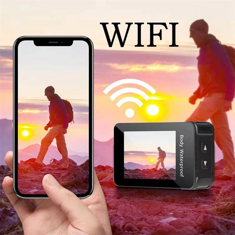 

4K 1080 HD Wifi Экшн-камера с экраном 2,0 дюйма 10M 150D подводный корпус Водонепроницаемая камера шлем видеозаписывающая камера