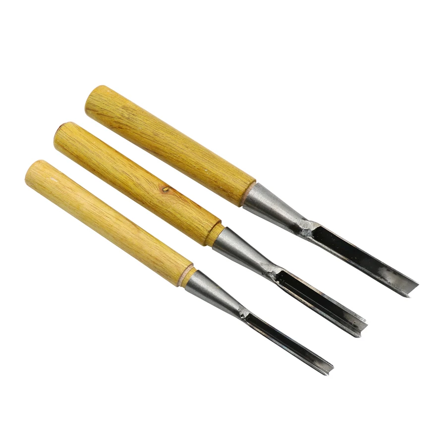 

1 шт. Деревообрабатывающие инструменты треугольное долото типа V ручка из твердой древесины Ручная ковка гравировка искусственное ремесло ...