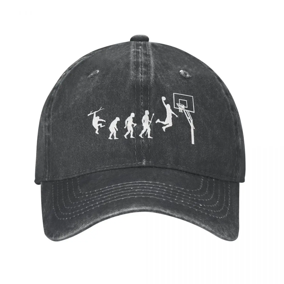 

Basketball Evolution Funny Slam Dunk Unisex Style Baseball Caps Distressed Denim Hats Cap Fashion Outdoor Summer Snapback Hat