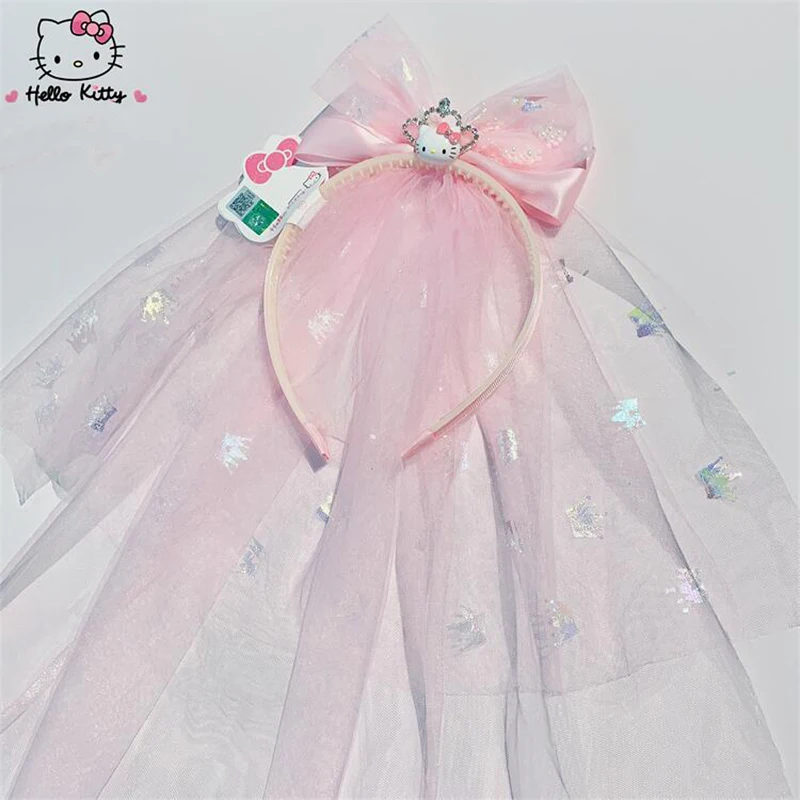 

Детская повязка на голову Sanrio Hello Kittys, милый мультяшный аниме, для студентов, украшение для волос, аксессуары для волос, игрушки для девочек