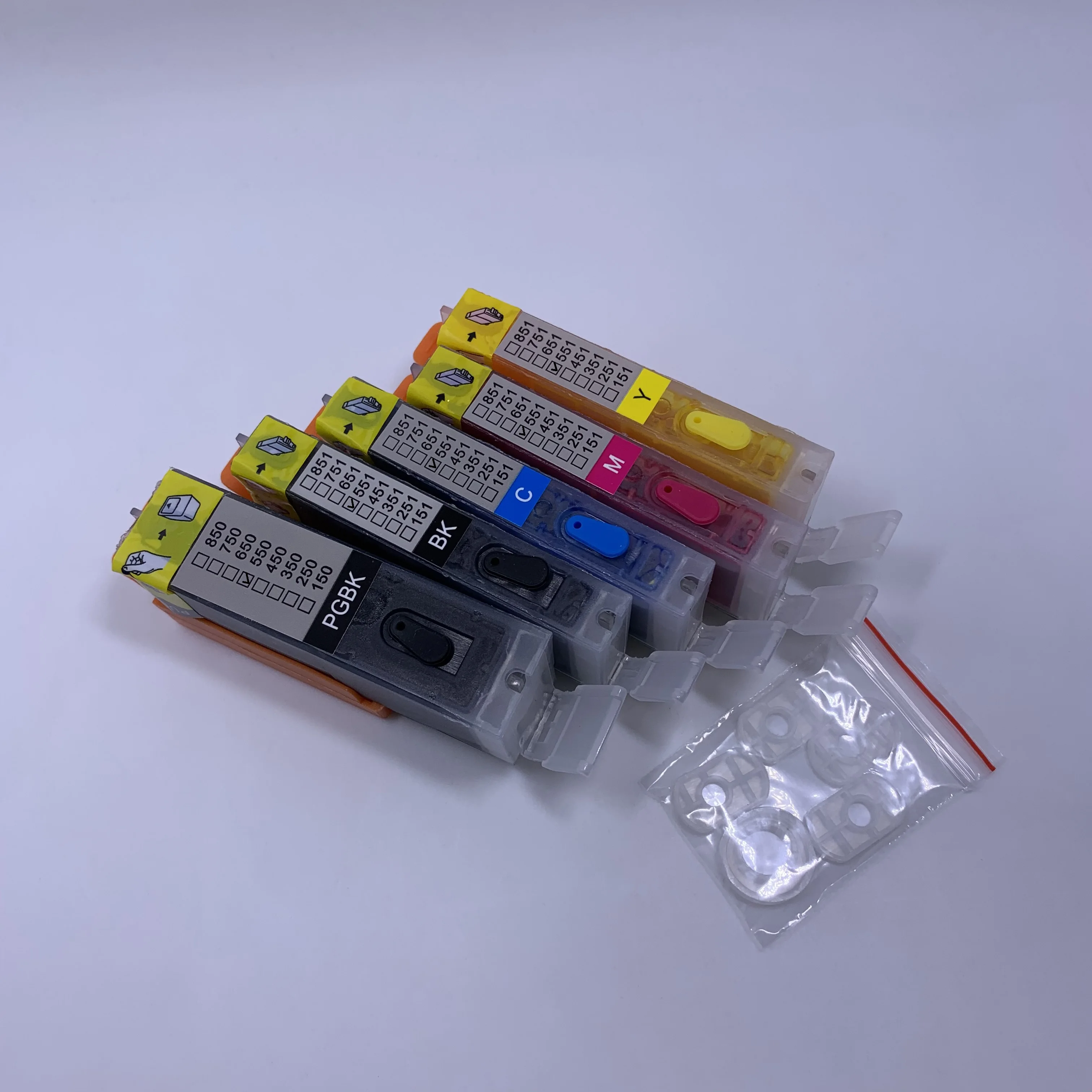 

5PCS Fulll Dye Ink Refillable Cartridge with ARC PGI-550 CLI-551 For Canon Pixma IP7250 MG5450 MX925 MG5550 MG6450 MG5650 MG6650