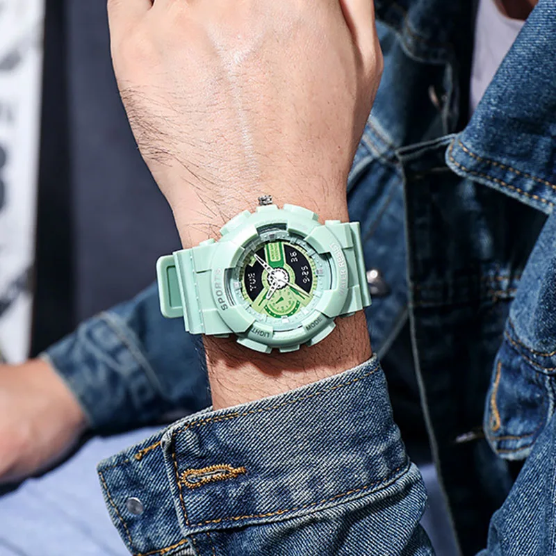 Часы наручные мужские/женские кварцевые с хронографом и цифровым украшением |