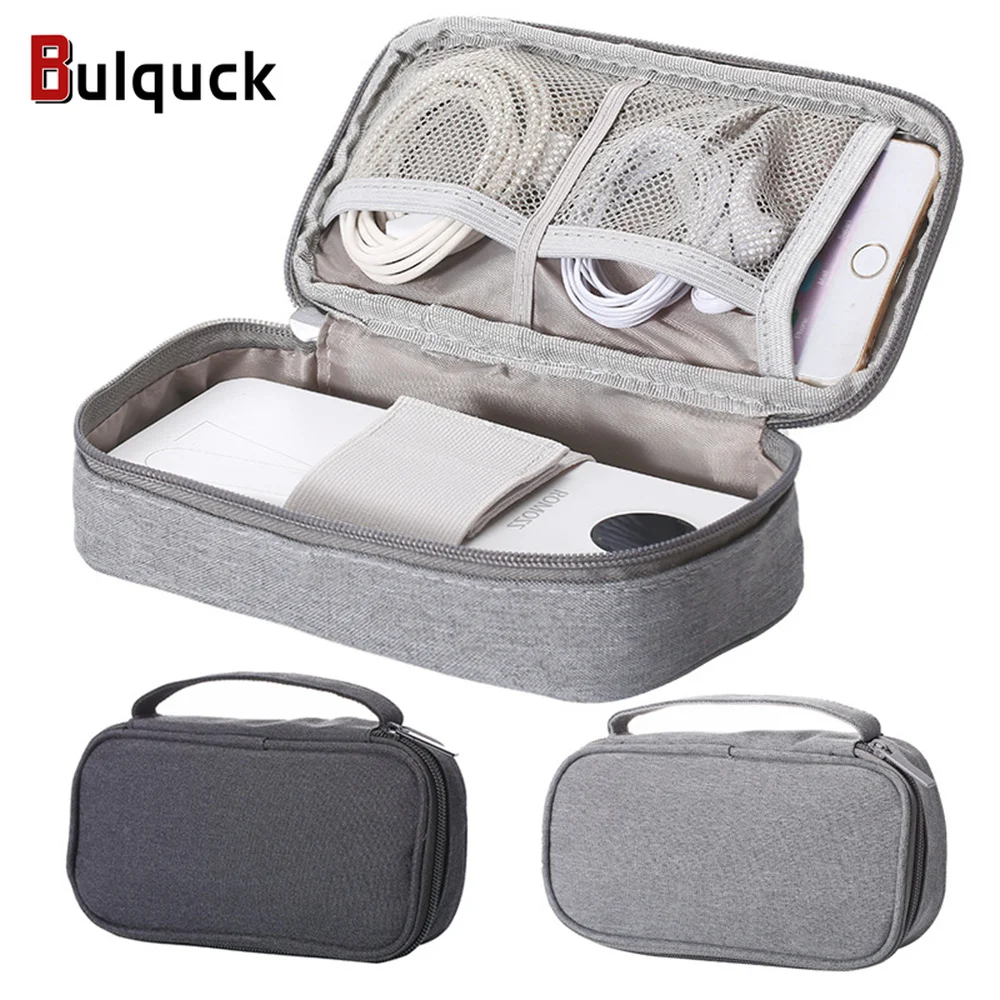 

Portable Digital Storage Bag Headphone Data Cable Charger Waterproof Multi-purpose Home Travel Organizer Separate Mesh Pouch