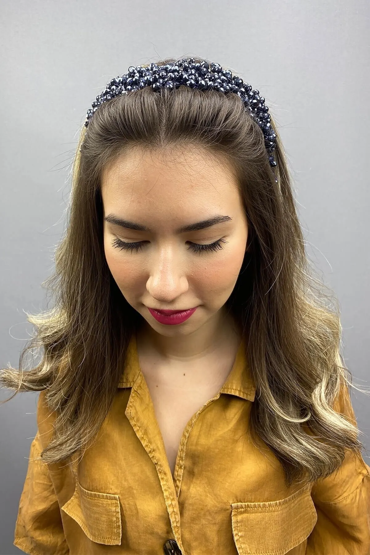 

Bridal Accessories Bridal Crown Wedding Crown Navy Blue Asian Bridal Hair Accessory Wedding For Bride And Bridesmaids