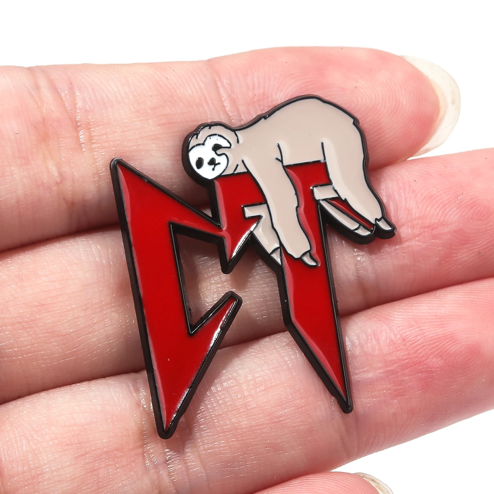 Брошь-эмаль Natanael Cano - Милый Ленивый Медведь Металлический Значок Модный