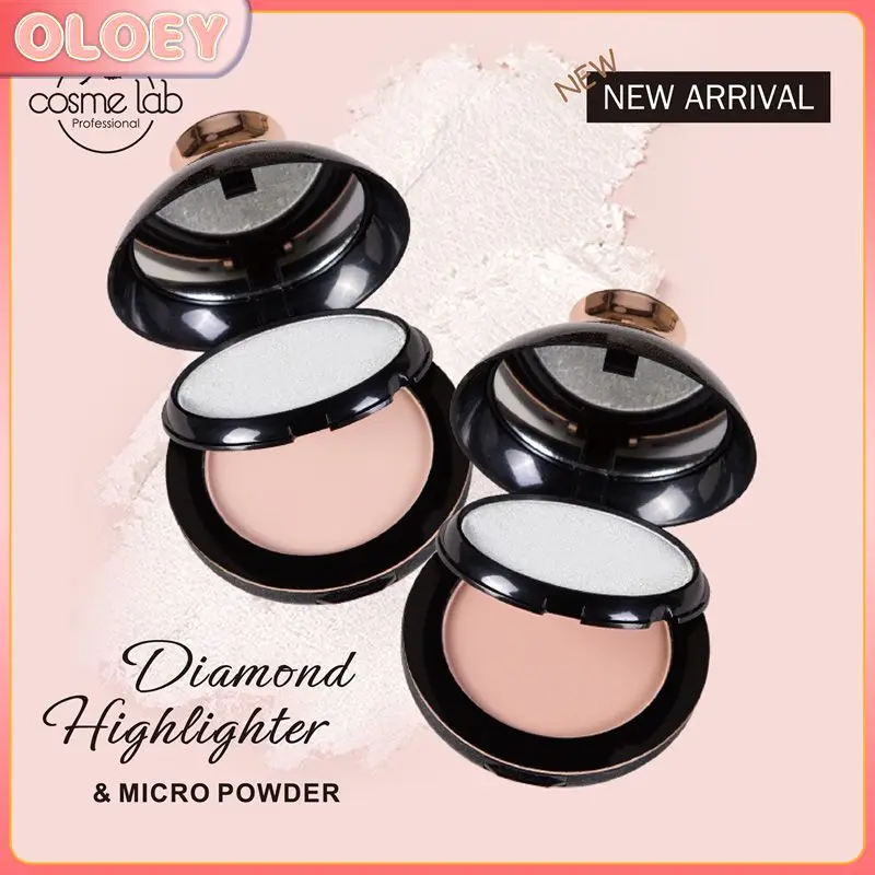 

2 in 1 Diamond High Gloss Powder Cake And Concealer Oil Control Anti-perspiration Glitter Powder Waterproof Foundation TALM1