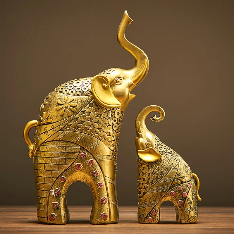 

Resin Elephant Abstract Statue Modern Home Decoration Accessories Desktop Ornaments New Year Gifts Room Decoration Accessories