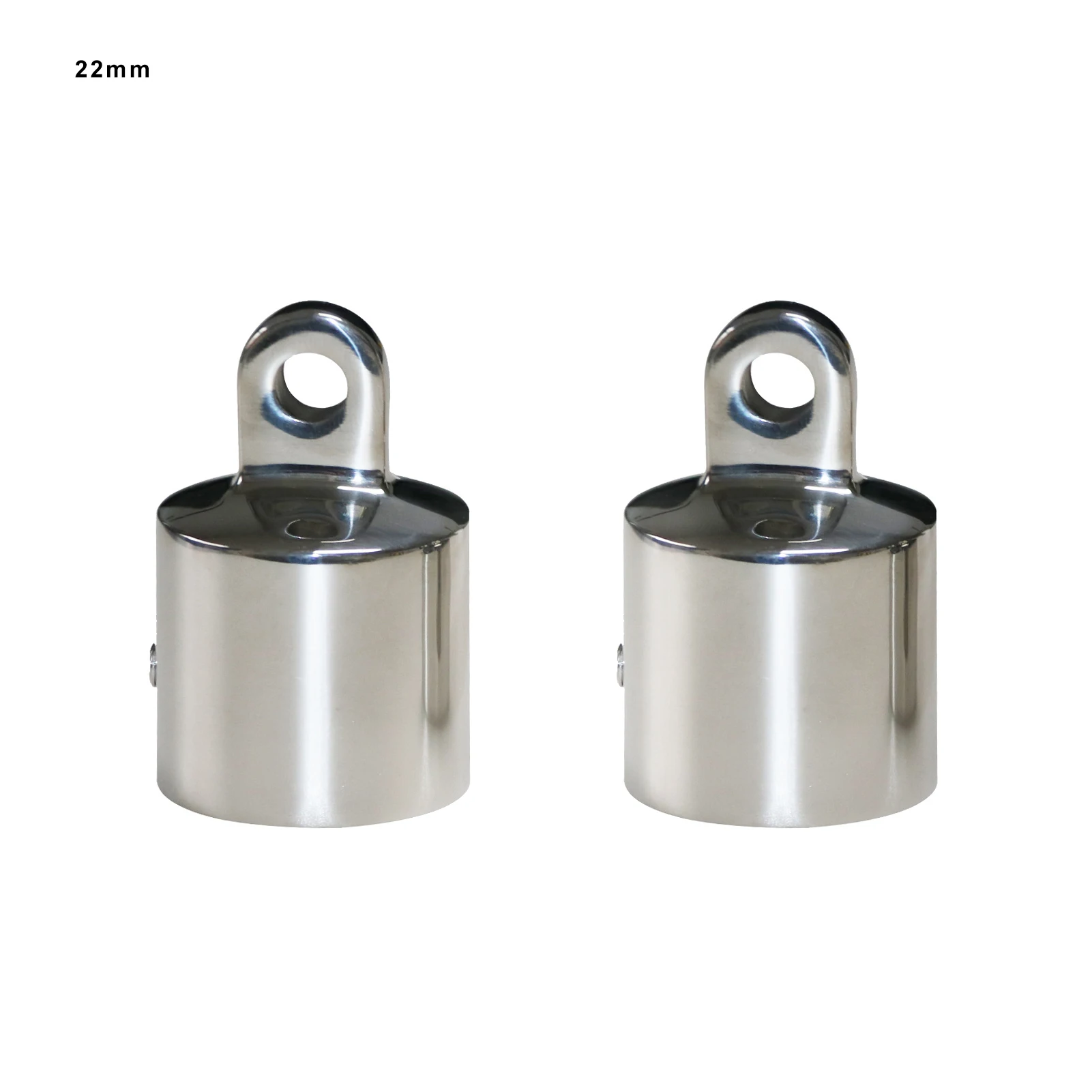 

2pcs/set Repair Round Tubing Easy Install Practical Durable Top Cap External Eye End Marine Hardware Boat Fittings Lightweight