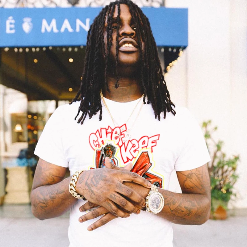 

Vintage Streetwear New Tees Chief Keef Vintage Hip Hop Rap MUSIC Rapper Retro Graphic T-shirt Summer Men T Shirt Womens Tshirt
